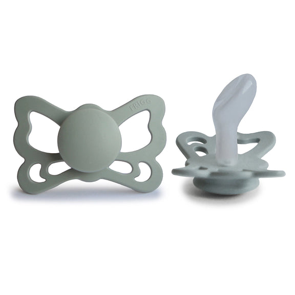 FRIGG Butterfly Anatomical Silicone Baby Pacifier 1-Pack Sage