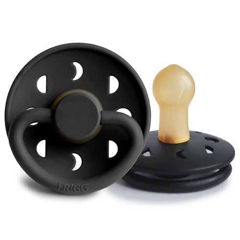FRIGG Moon Phase Latex Baby Pacifier 1-Pack Jet Black