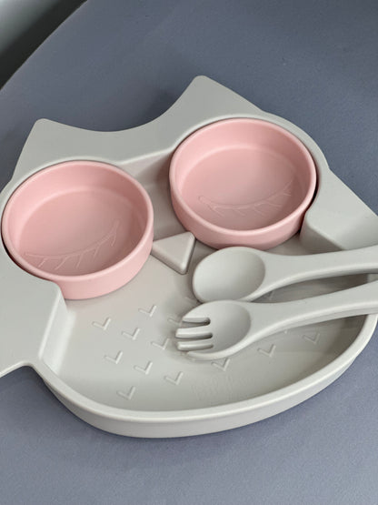 Little Llama Silicone Suction Plate - Pink
