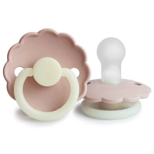 FRIGG Daisy Silicone Baby Pacifier 1-Pack Blush Night
