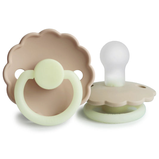 FRIGG Daisy Silicone Baby Pacifier 1-Pack Croissant Night