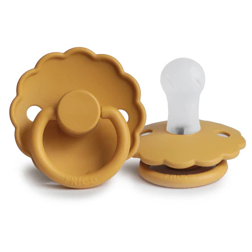 FRIGG Daisy Silicone Baby Pacifier 1-Pack Honey gold