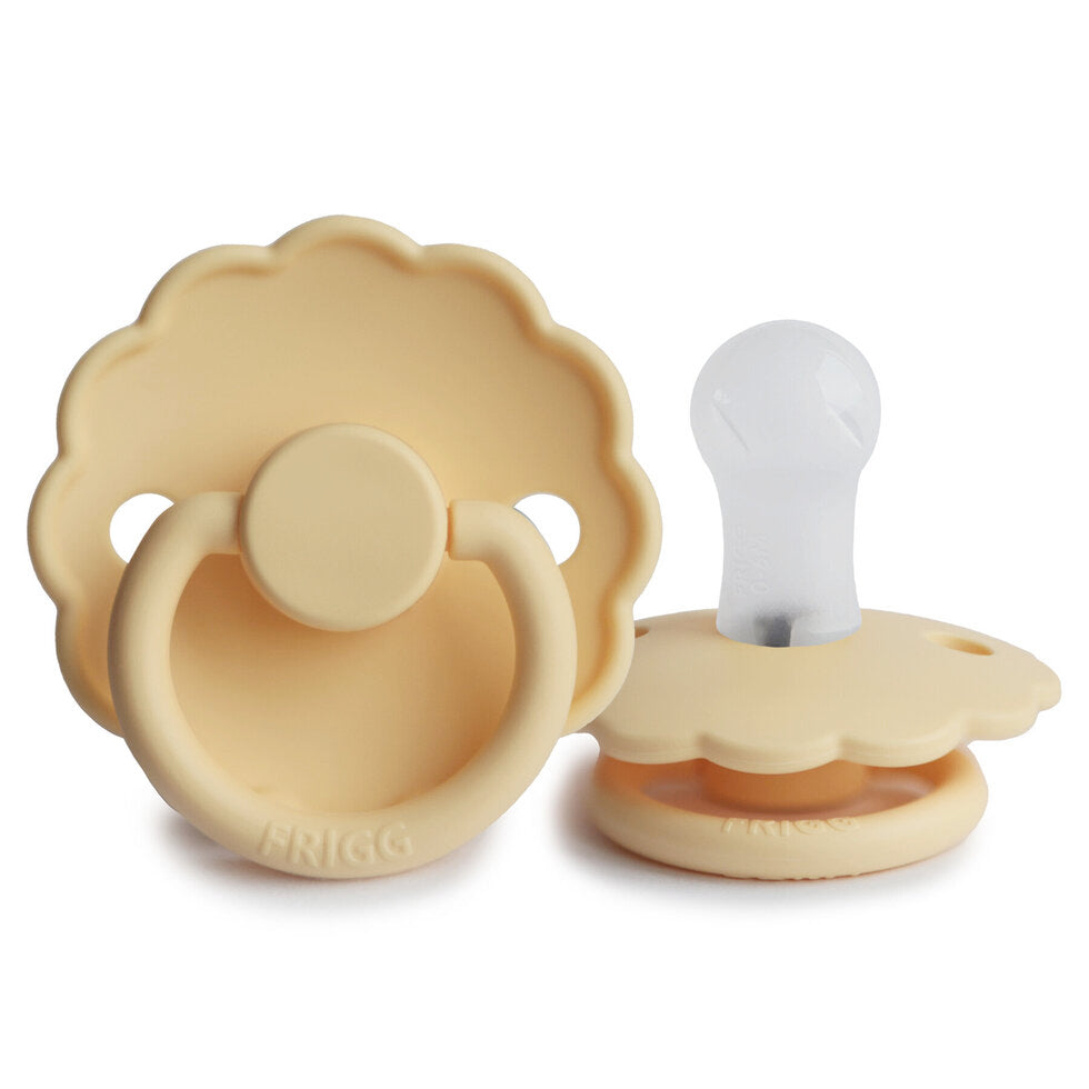 FRIGG Daisy Silicone Baby Pacifier 1-Pack Pale Daffodil