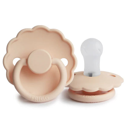 FRIGG Daisy Silicone Baby Pacifier 1-Pack Pink Cream