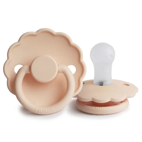 FRIGG Daisy Silicone Baby Pacifier 1-Pack Pink Cream