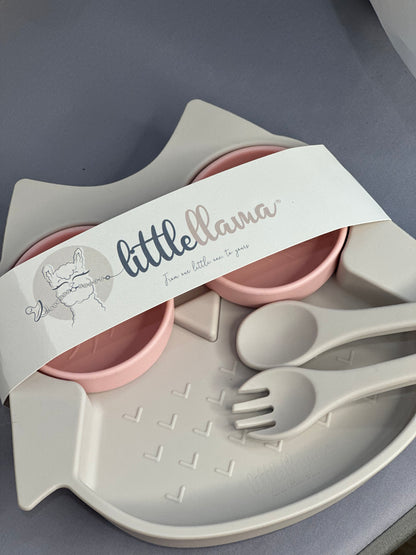 Little Llama Silicone Suction Plate - Pink