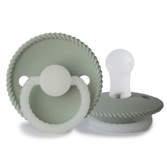 FRIGG Rope Silicone Baby Pacifier 1-Pack Sage Night