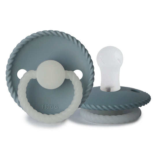FRIGG Rope Silicone Baby Pacifier 1-Pack Stone Blue Night