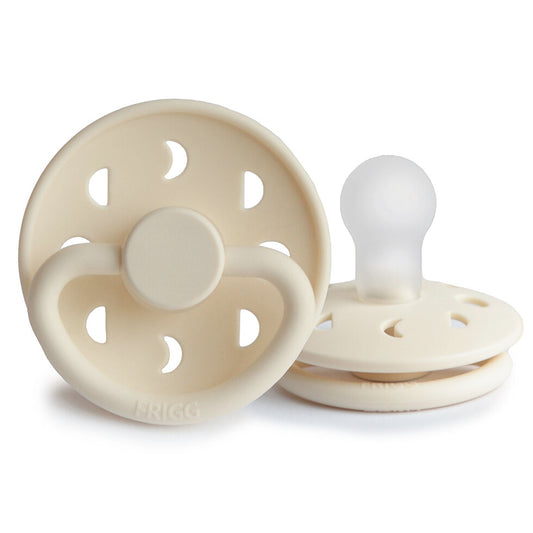 FRIGG Moon Phase Silicone Baby Pacifier 1-Pack Cream