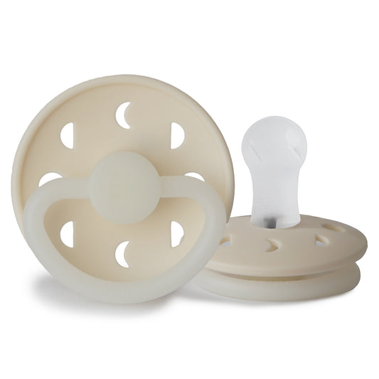FRIGG Moon Phase Silicone Baby Pacifier 1-Pack Cream Night