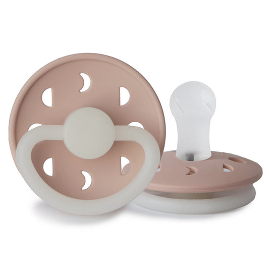 FRIGG Moon Phase Silicone Baby Pacifier 1-Pack Blush Night
