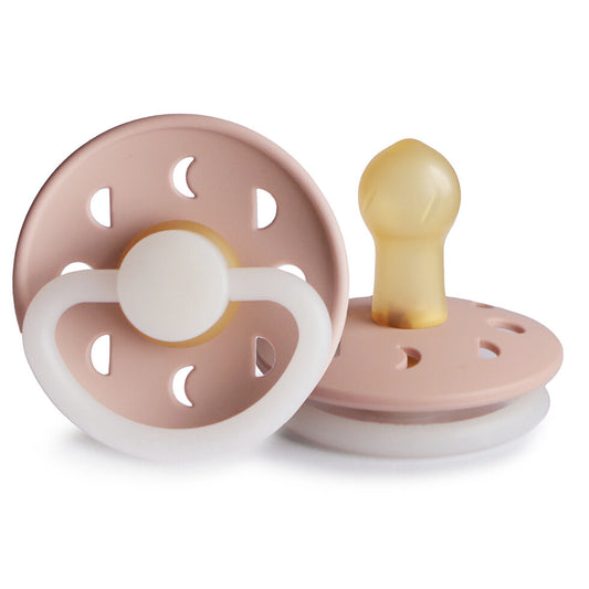 FRIGG Moon Phase Latex Baby Pacifier 1-Pack Blush Night