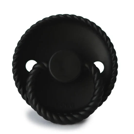 FRIGG Rope Latex Baby Pacifier 1-Pack Jet Black