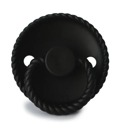 FRIGG Rope Silicone Baby Pacifier 1-Pack Jet Black