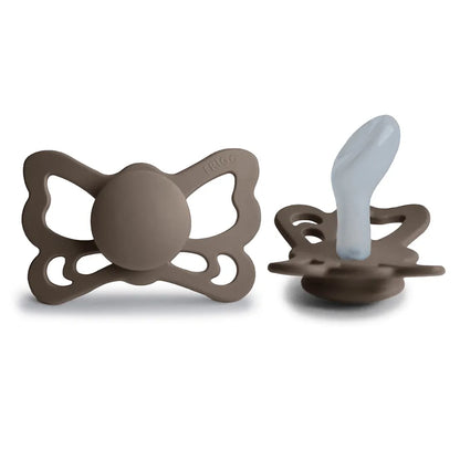 FRIGG Butterfly Anatomical Silicone Baby Pacifier 1-Pack Portobello