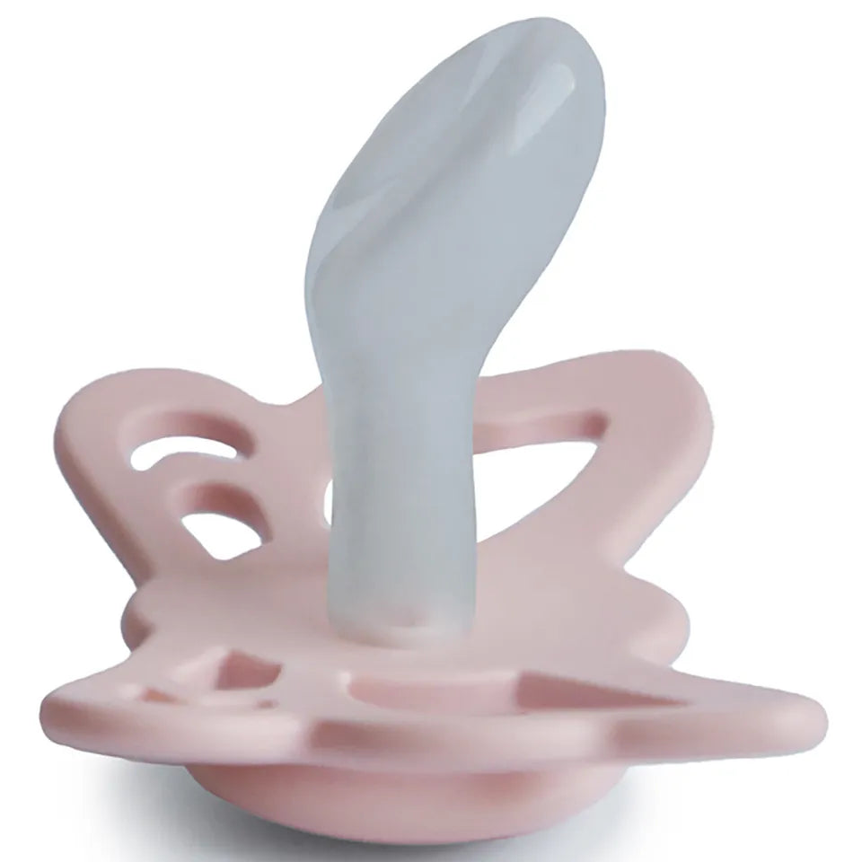 FRIGG Butterfly Anatomical Silicone Baby Pacifier 1-Pack Blush