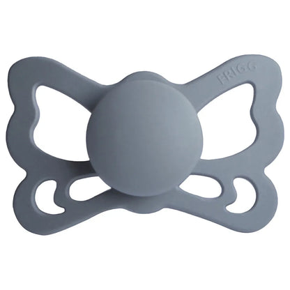 FRIGG Butterfly Anatomical Silicone Baby Pacifier 1-Pack Great Gray