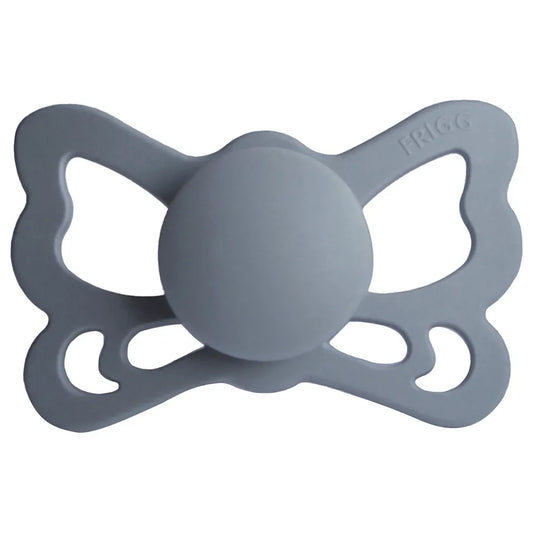FRIGG Butterfly Anatomical Silicone Baby Pacifier 1-Pack Great Gray