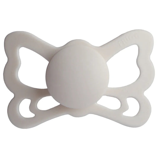 FRIGG Butterfly Anatomical Silicone Baby Pacifier 1-Pack Silver Gray