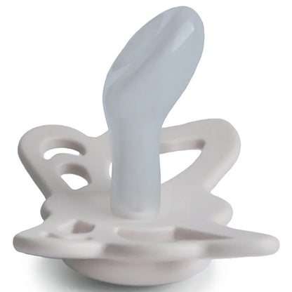 FRIGG Butterfly Anatomical Silicone Baby Pacifier 1-Pack Silver Gray