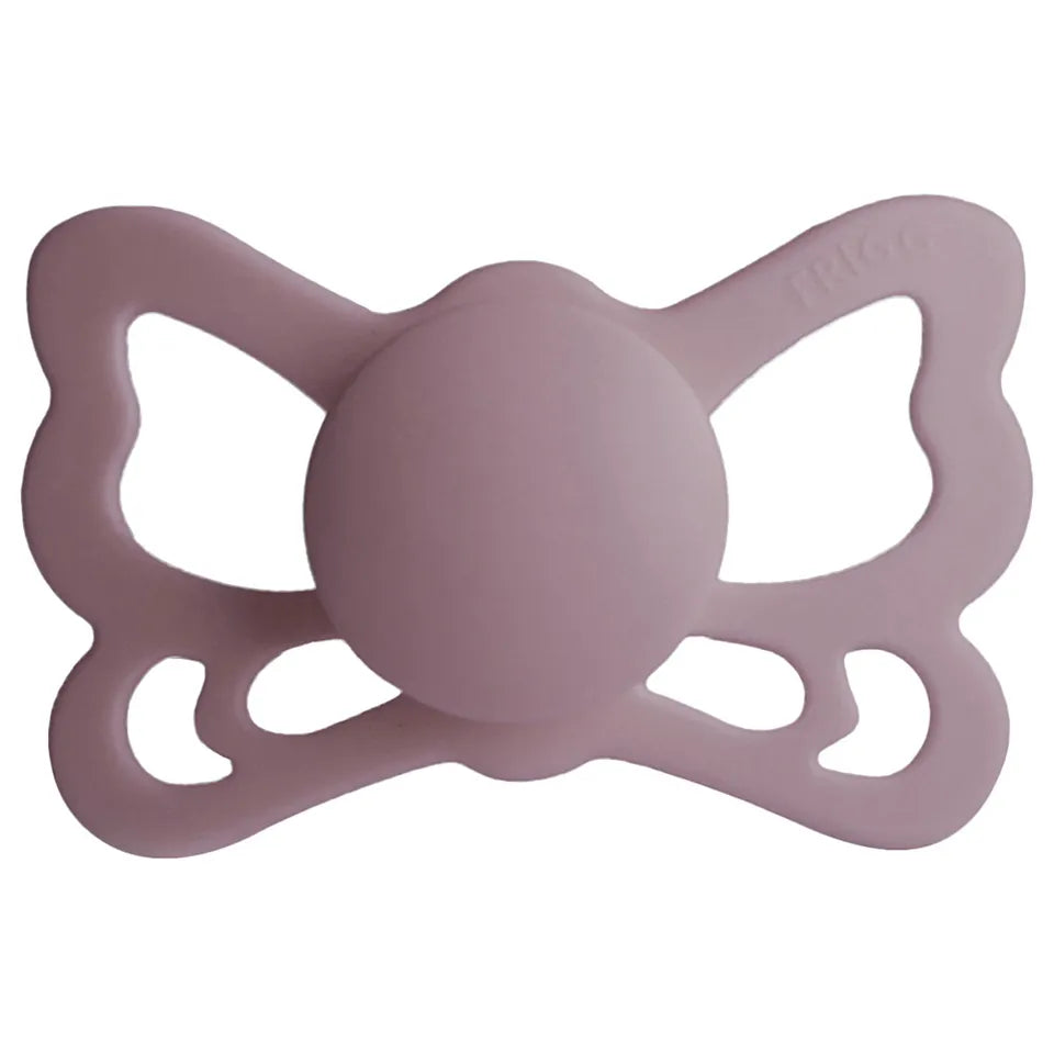 FRIGG Butterfly Anatomical Silicone Baby Pacifier 1-Pack Twilight Mauve
