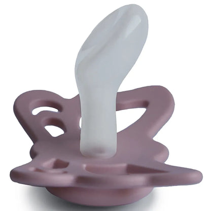 FRIGG Butterfly Anatomical Silicone Baby Pacifier 1-Pack Twilight Mauve