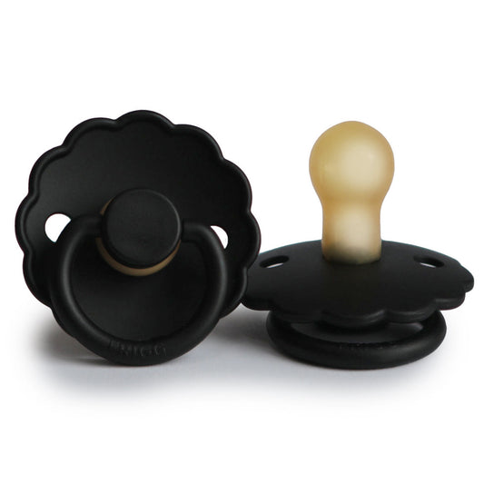 FRIGG Daisy Latex Baby Pacifier 1-Pack Jet Black