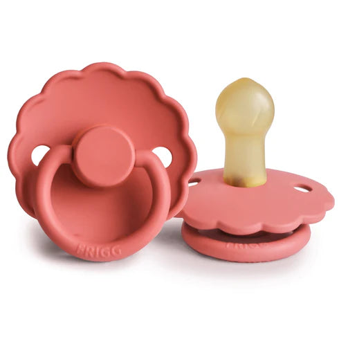 FRIGG Daisy Latex Baby Pacifier 1 - Pack Poppy
