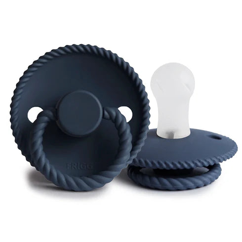 FRIGG Rope Silicone Baby Pacifier 1-Pack Dark Navy