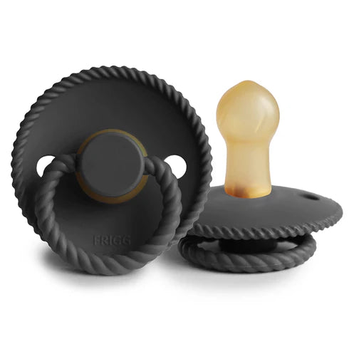 FRIGG Rope Latex Baby Pacifier 1-Pack Jet Black