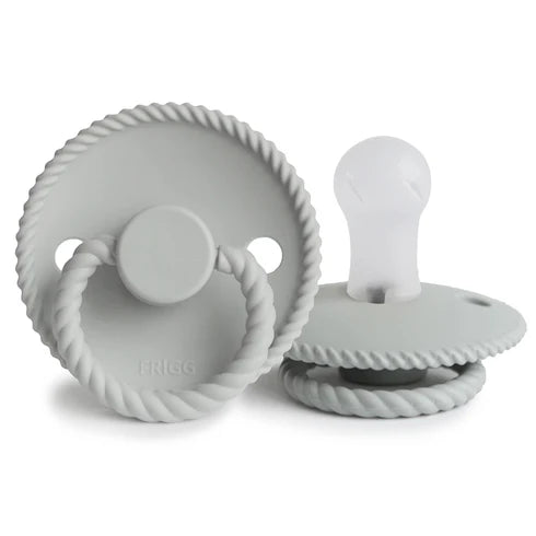 FRIGG Rope Silicone Baby Pacifier 1-Pack Silver Gray