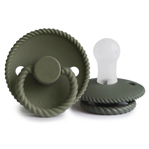 FRIGG Rope Silicone Baby Pacifier 1-Pack Olive