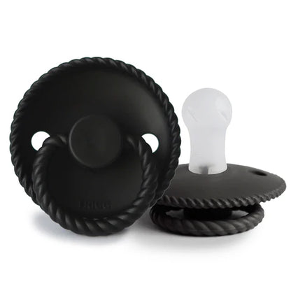 FRIGG Rope Silicone Baby Pacifier 1-Pack Jet Black