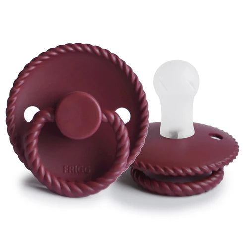 FRIGG Rope Silicone Baby Pacifier 1-Pack Sweet Cherry
