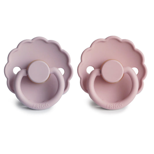 FRIGG Daisy Latex Baby Pacifier 2-Pack Baby Pink/Soft Lilac