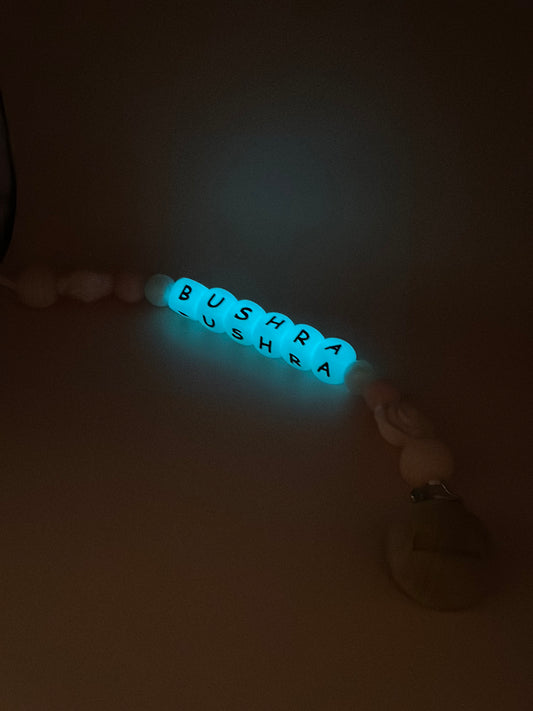 Glow in the Dark custom pacifier clips