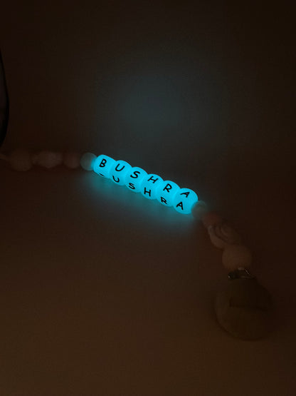 Glow in the Dark custom pacifier clips